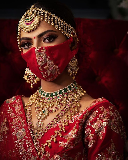 Trendy Fashion Bridal face mask Ideas Design at Wedding - WallpaperDPs
