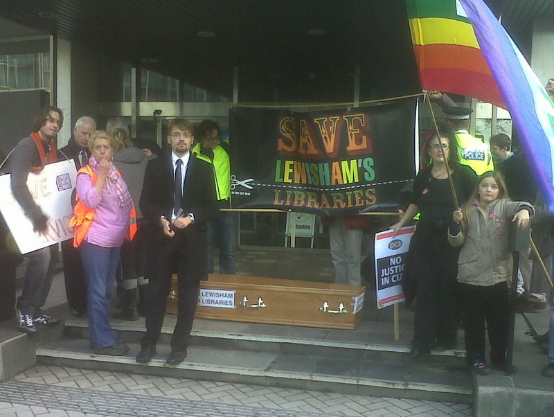 smiley culture demonstration. Demonstration against Lewisham