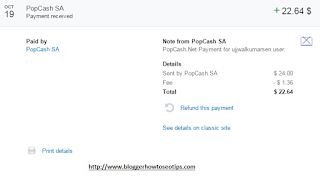 Popcash Payment proof 2015