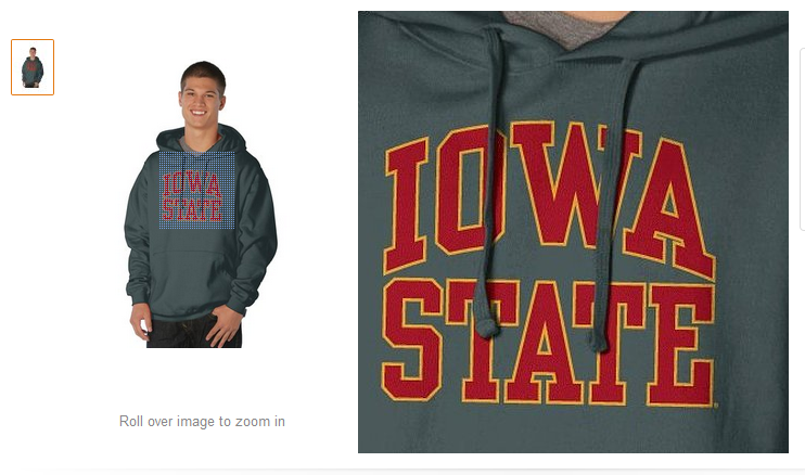 Iowa State Sweatshirts Cotton Sueded Hooded Sweatshirt