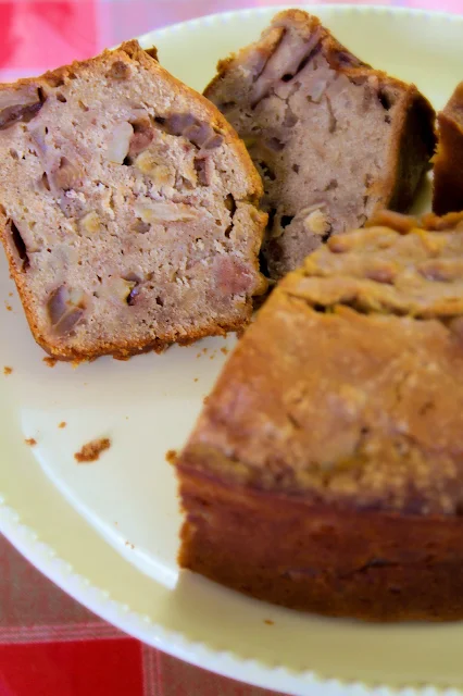 Apple Walnut Cream Cheese Pound Cake, rich, moist and full of apples, walnuts, cream cheese and a lot of butter with a hint of cinnamon.  All the flavors of a fall dessert.