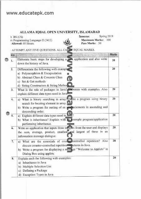 aiou-old-papers-bs-computer-science-3410
