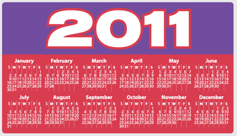 March 2011 Calendar. Holidays