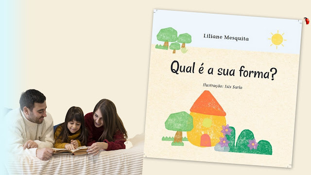 Fotocomposição com a capa do livro "Qual é a sua forma" de Isis Sarlo