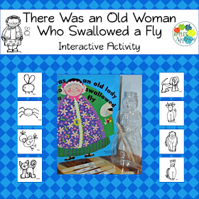 There Was an Old Lady Who Swallowed a Fly Interactive Reading Activity | Apples to Applique