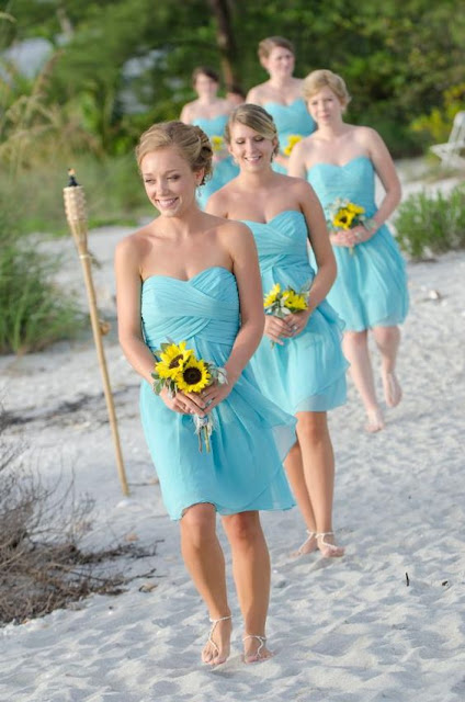 Romantic Blue Beach Wedding Ideas