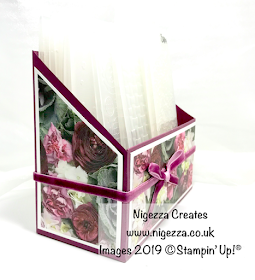 Nigezza Creates, Embossing Folder Storage Using Stampin' Up! Petal Promenade