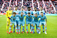 CLUB ATLÉTICO DE MADRID. Temporada 2018-19. Jan Oblak, Rodri, Giménez, Thomas, Diego Costa, Godín. Griezmann, Juanfran, Morata, Koke y Saúl. ATHLETIC CLUB 2 CLUB ATLÉTICO DE MADRID 0 Sábado 16/03/2019, 18:30 horas. Campeonato de Liga de 1ª División, jornada 28. Bilbao, Vizcaya, estadio de San Mamés: 39.659 espectadores. GOLES: ⚽1-0: 72’, Iñaki Williams. ⚽2-0: 84’, Kenan Kodro.