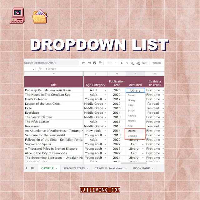 cawpile dropdown list lailiving