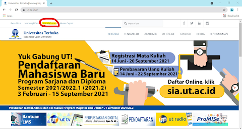 Cara Mendaftar Universitas Terbuka melalui web secara mandiri || Daftar Online Tanpa ke UPBJJ