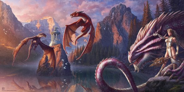 Kerem Beyit deviantart ilustrações fantasia dragões