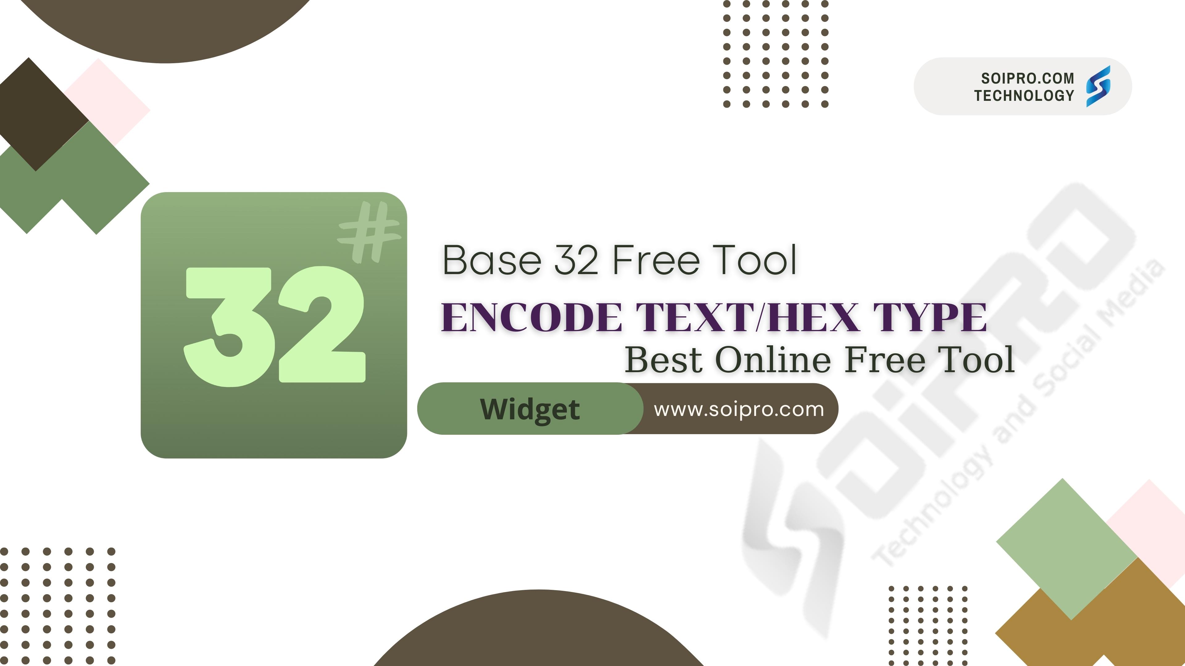 Base32 Encode Hex-Text Type Online