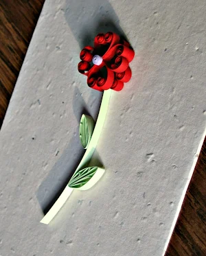 Heart Scroll Flower Card