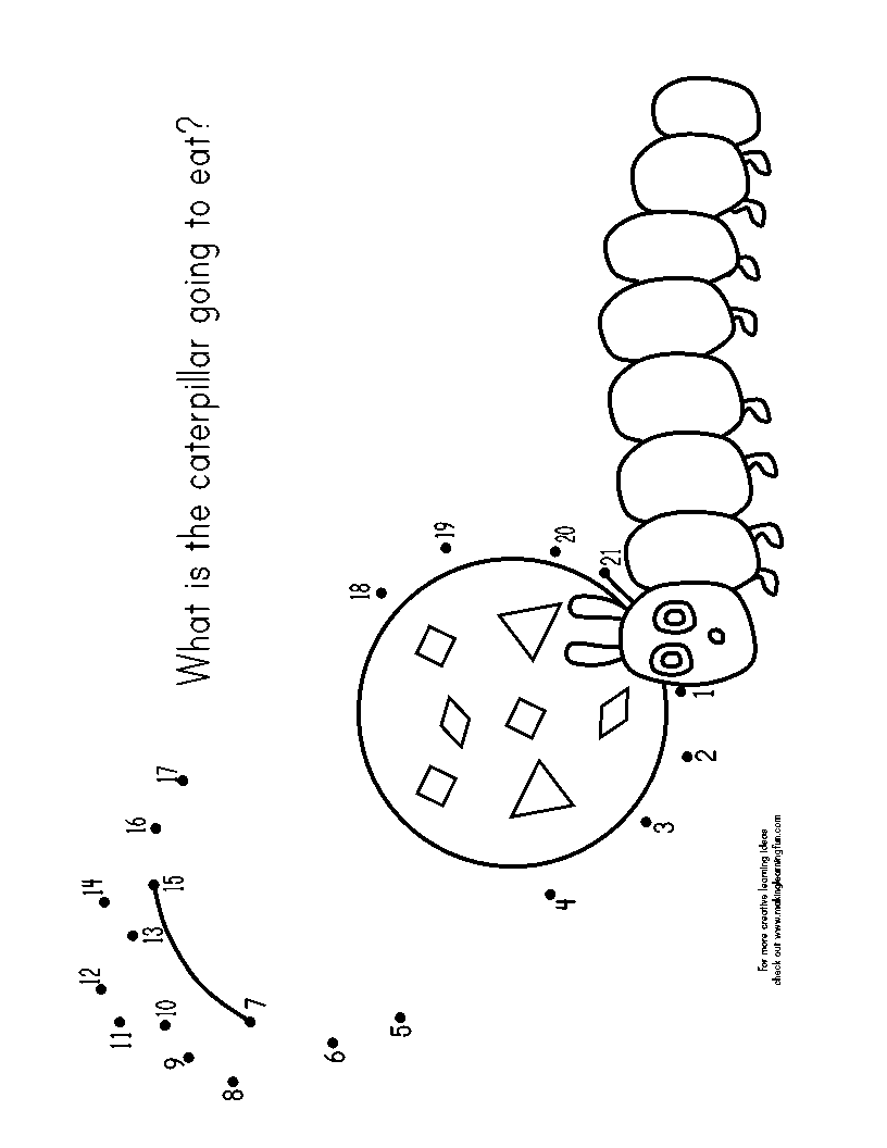 THE VERY HUNGRY CATERPILLAR DOT TO DOT