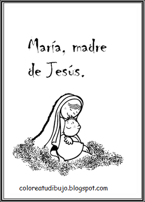 👩‍👧MARIA madre de JESUS para colorear y pintar✝︎