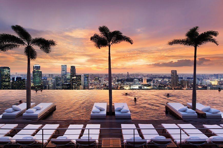 Infinite Pool in Hotel Marina Bay Sands, Singapore