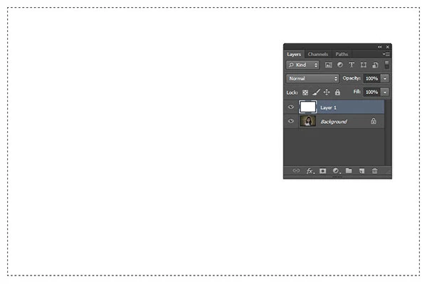 Create a Selection using the Rectangular Marquee Tool (M)