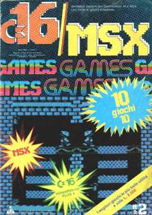 C16/MSX Games 2 - Aprile 1986 | CBR 215 dpi | Mensile | Videogiochi
Forse una delle poche riviste riviste in Italia a dedicarsi attivamente al supporto del Commodore 16 e del Plus 4; conteneva un mix fra giochi commerciali, oppurtunamente modificati, e programmi originali creati da autori italiani e stranieri.