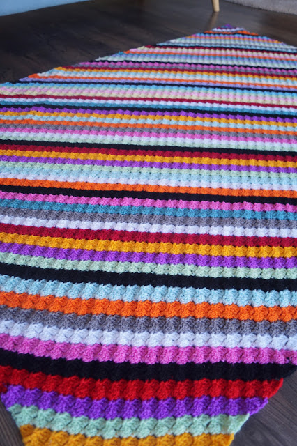 Rainbow C2C Crochet Blanket by Anorina Morris (sameliasmum.com)