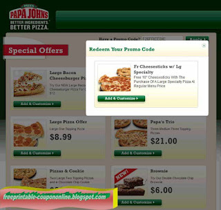 Free Printable Papa Gino's Coupons