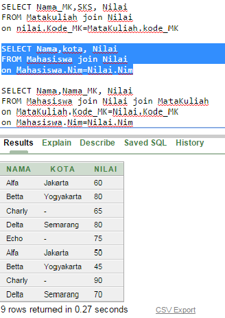 Mysql union intersect