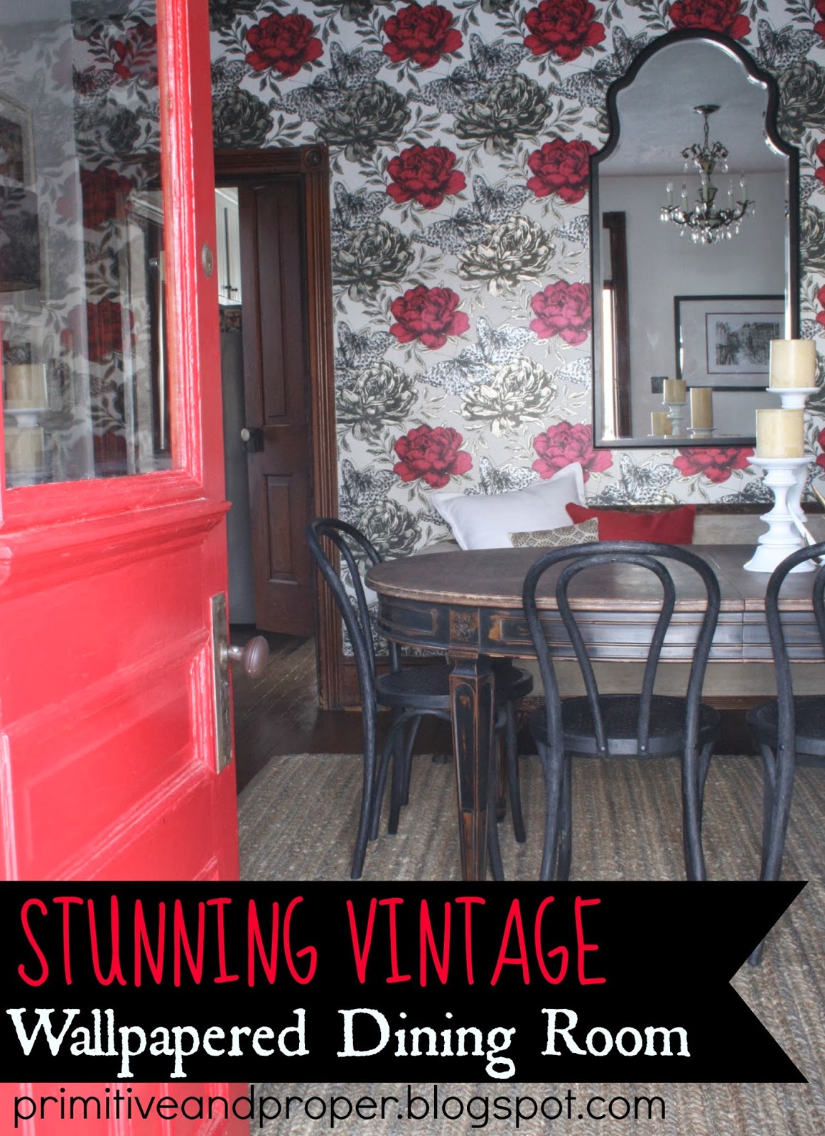 ... Proper: Stunning Vintage Dining Room with Wallpaper Direct Addition