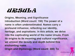 meaning of the name "URSULA"