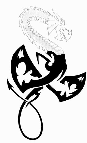 tribal tattoo dragon. Label: Full Tattoo Dragon Koi