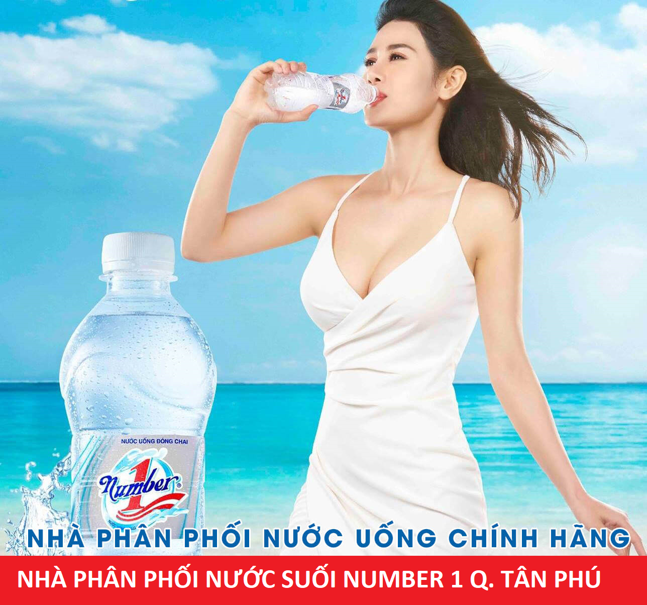 Nhà phân phối nước suối Number one ở tại Quận Tân Phú