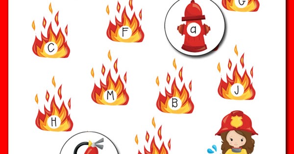 Firefighter Alphabet Game | Totschooling - Toddler ...