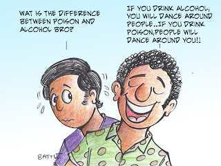 Wat is difference between poison n Alcohol?