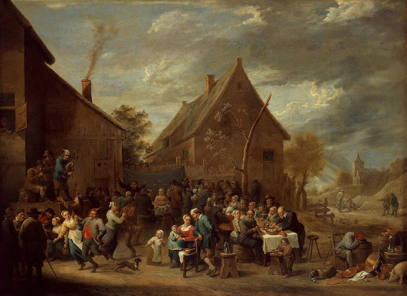 Peasant Wedding by David Teniers II - Genre Paintings from Hermitage Museum