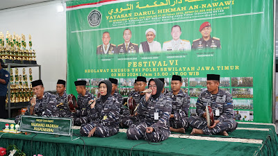 Rajawali Hadrah Puspenerbal Raih Juara Harapan 1 Ajang MTQ & Sholawat TNI-POLRI Se-Jawa Timur