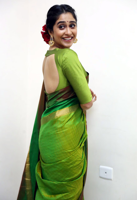 Regina Cassandra in Green Saree - Timeless Beauty Unveiled