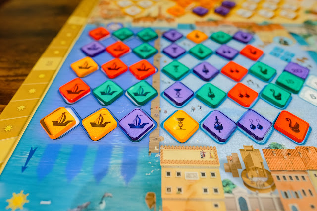 Mille Fiori borad game 桌遊 5個區域之貿易區和港口區