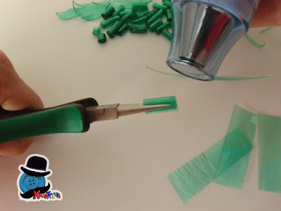 bottiglie di plastica creative per formare perle