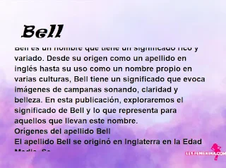 significado del nombre Bell