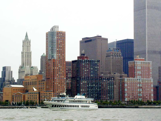 A shot of the Tribeca skyline, which includes glimpses of the Woolworth Building and Battery Park, photographed by Wired New York.