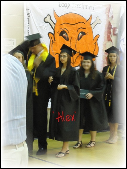 Alex in line