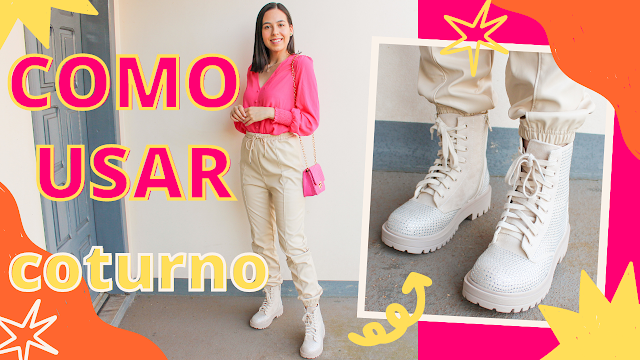 Looks com coturno bege + Looks com meia calça forrada SHEIN!