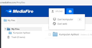 Upload File Menggunakan Mediafire