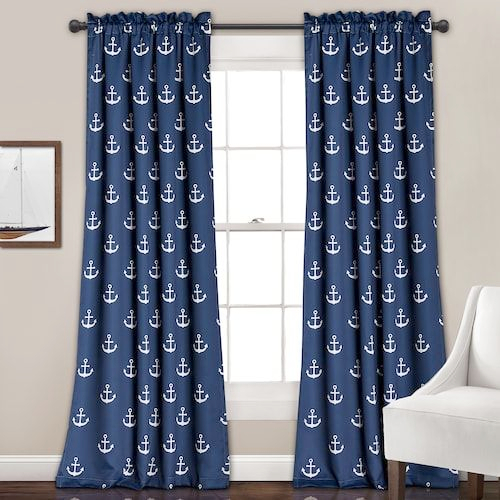 nautical kitchen window curtains