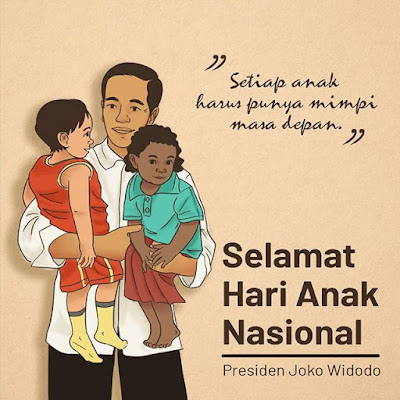 Ucapan Selamat Hari Anak Nasional Dilontarkan Presiden Joko Widodo