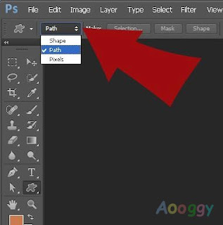Tool mode options in photoshop