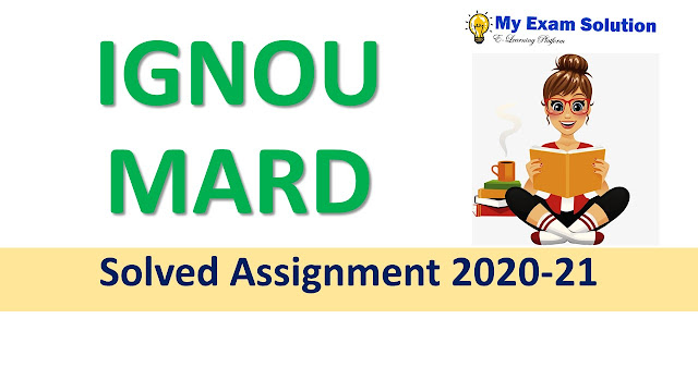 IGNOU MARD Solved Assignment 2020-21