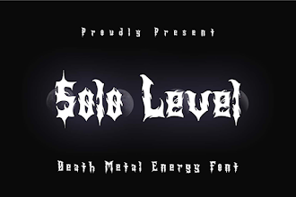 FREE FONT | Solo Level - Death Metal Energy Font