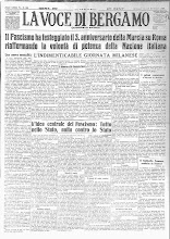 LA VOCE DI BERGAMO 29 OTTOBRE 1925