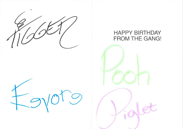 Happy Birthday From the Gang Disney Parks Card Pooh Autographs