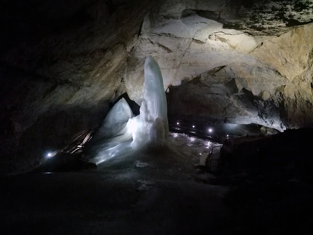 Ice formations inside the Dachstein Giant ice cave