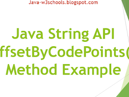 Java String API offsetByCodePoints​() Method Example